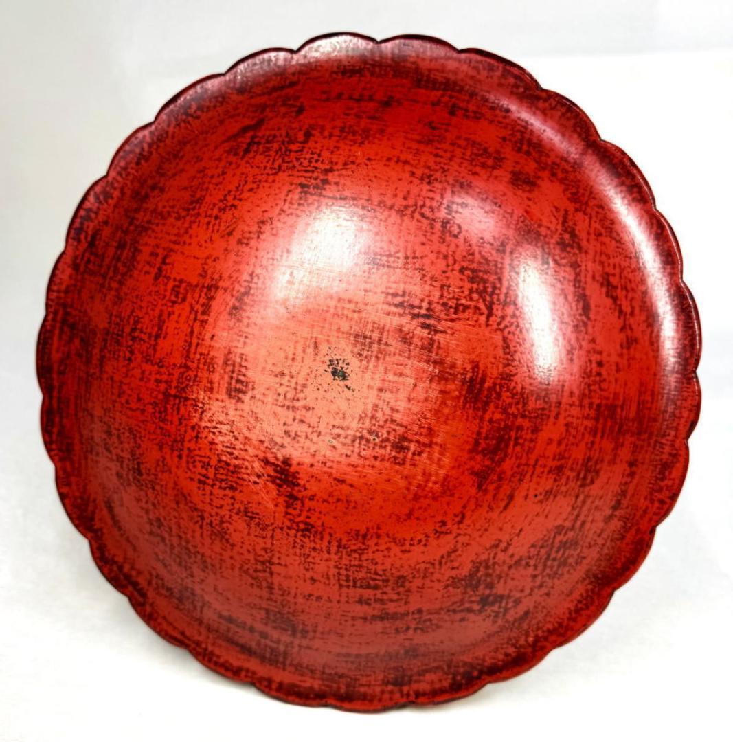 時代物 古鎌倉彫 木製菓子器 漆器 菓子皿 古美術 ウブ品入手困難WWWT060