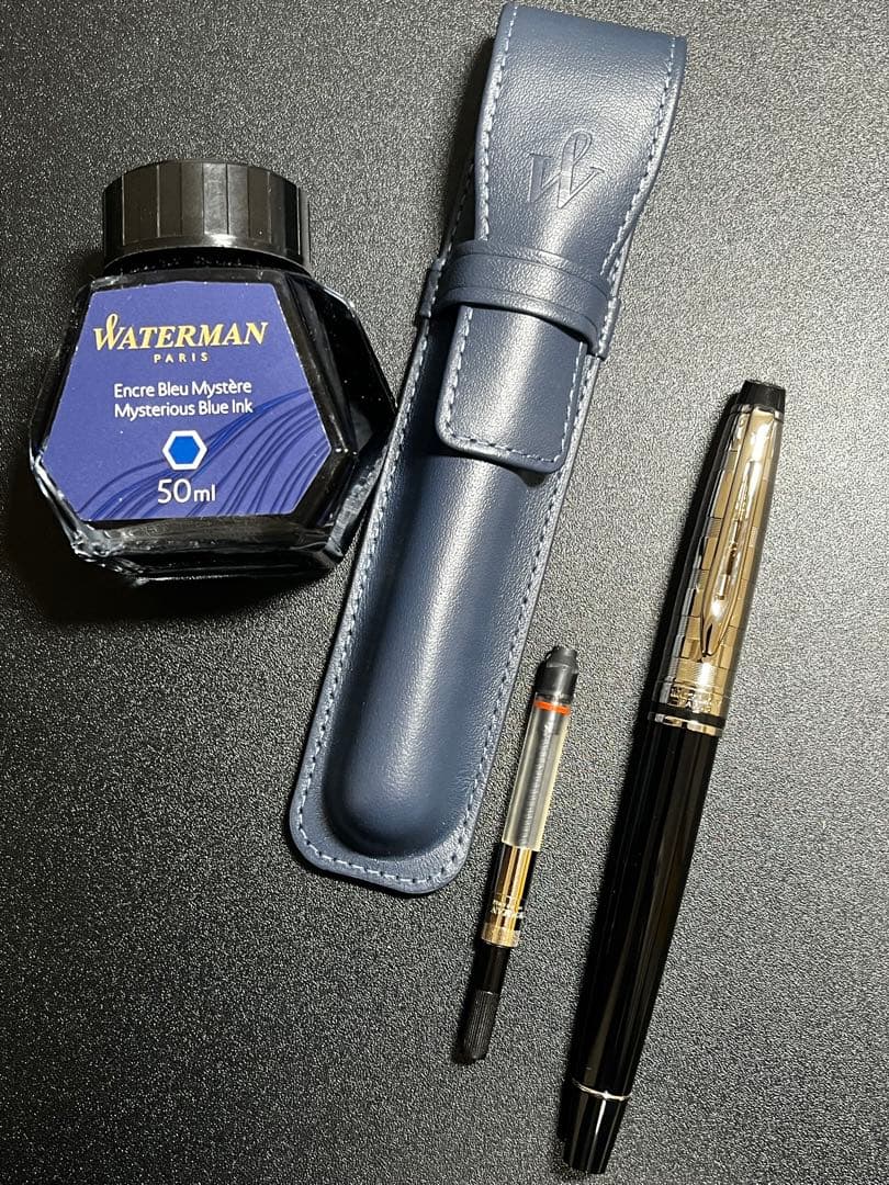 Waterman 万年筆 Fペン先＋インク付