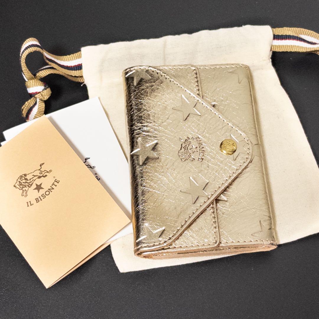 IL BISONTE 財布 プラチナ 日本限定 スター イルビゾンテ ゴールド