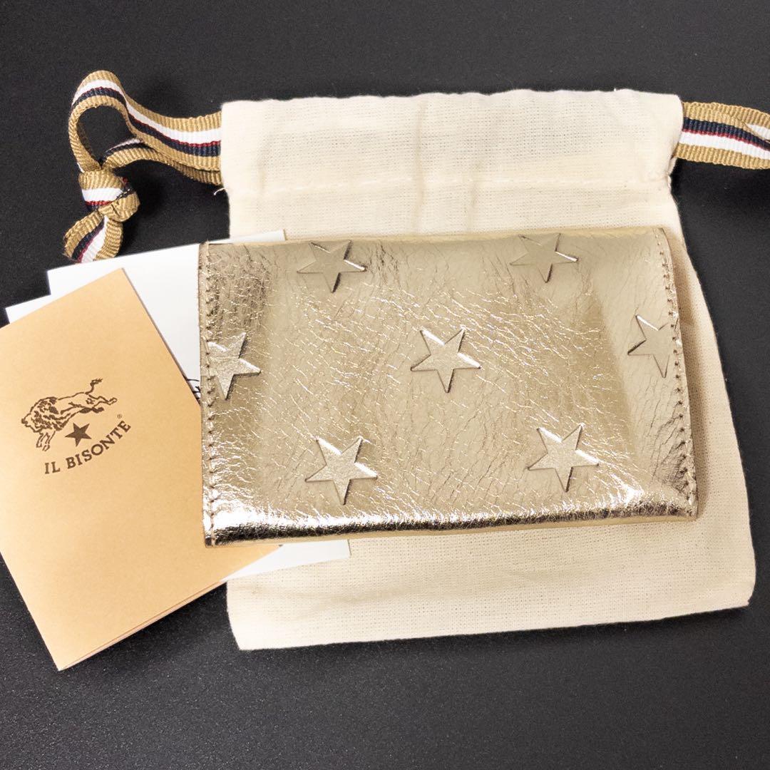IL BISONTE 財布 プラチナ 日本限定 スター イルビゾンテ ゴールド