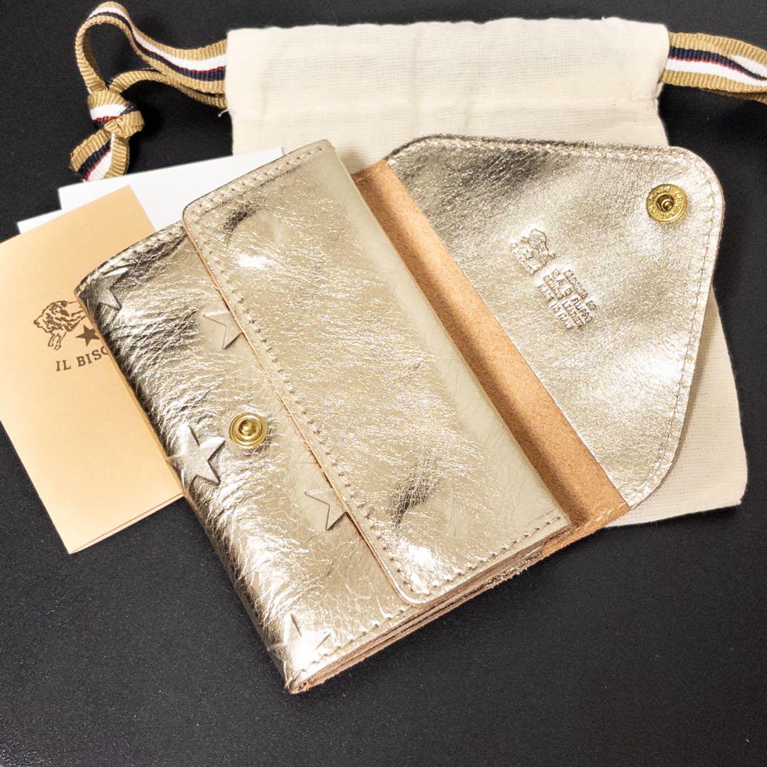 IL BISONTE 財布 プラチナ 日本限定 スター イルビゾンテ ゴールド