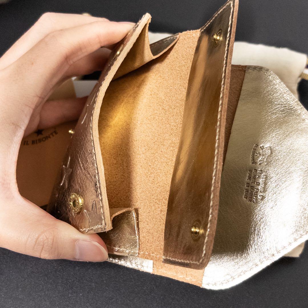 IL BISONTE 財布 プラチナ 日本限定 スター イルビゾンテ ゴールド