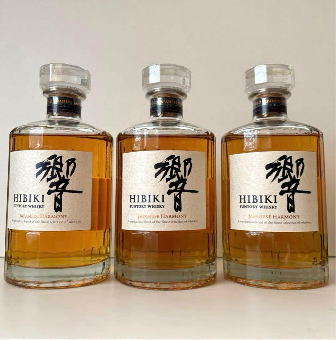 サントリーウイスキー　響　ジャパニーズハーモニー　3本セット　箱無し