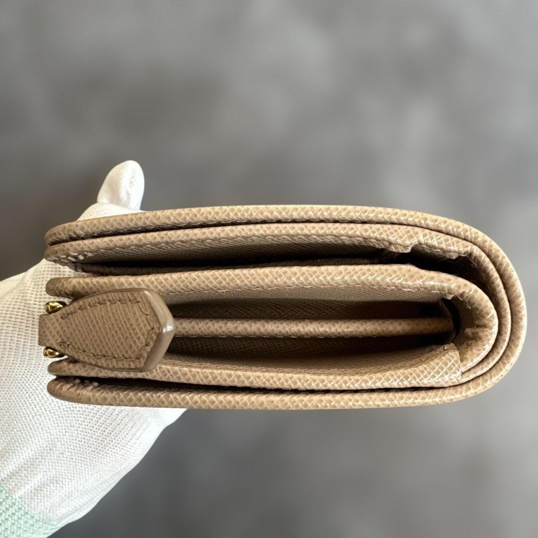 PRADA 1ML018 SAFFIANO Triang Cammeo 財布