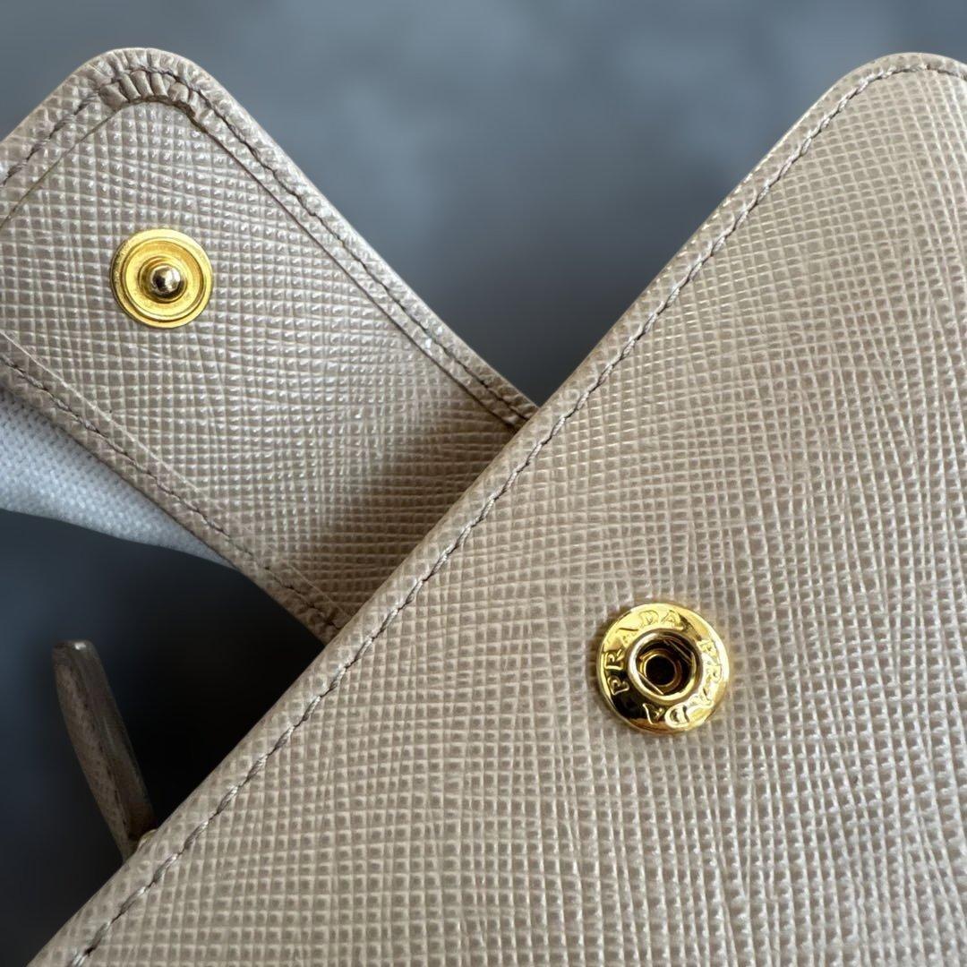 PRADA 1ML018 SAFFIANO Triang Cammeo 財布