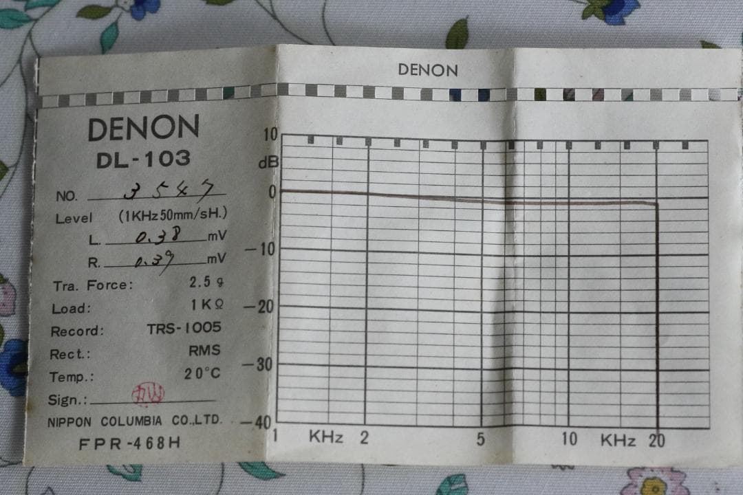 DENON DL-103 レコードカートリッジ