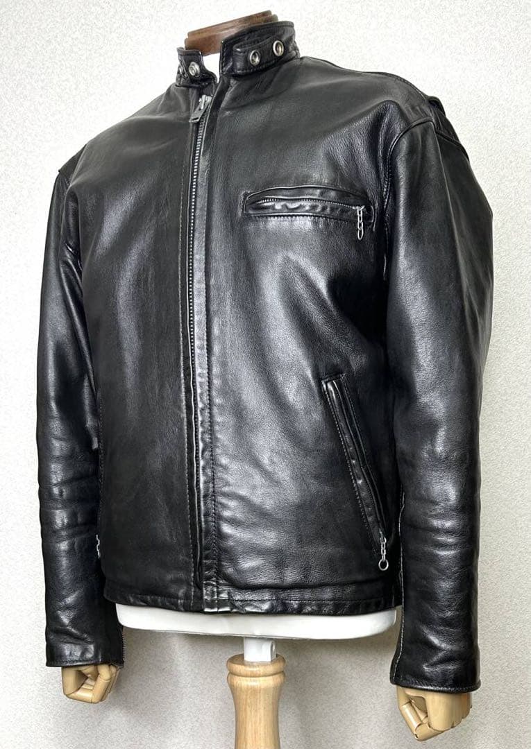 ⑥ schott【40】ライナー付 141米国製◇革ジャンninjaハーレー