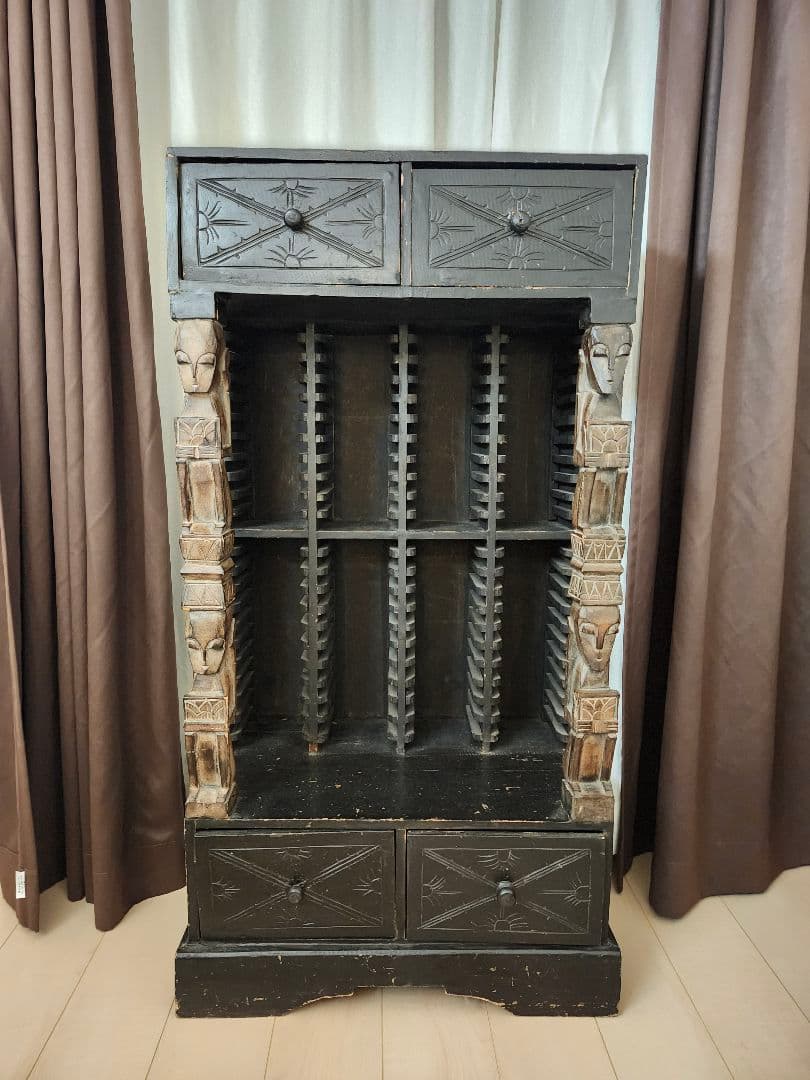 ★アンティーク バリ風家具 CD収納 ヴィンテージ アジアン インドネシア