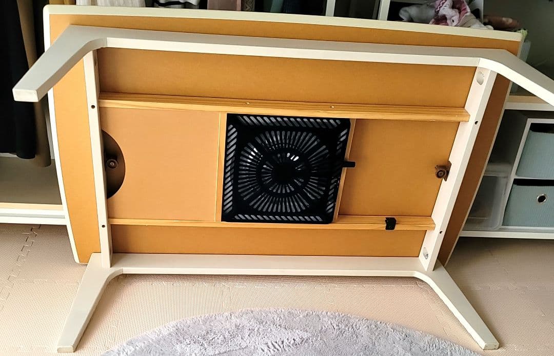 ホワイト 電気こたつ ファン付き