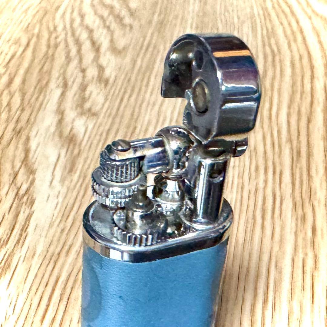 I*i様 GUCCI ／ グッチシマレザー ハンマーヘッドガスライター ブルー