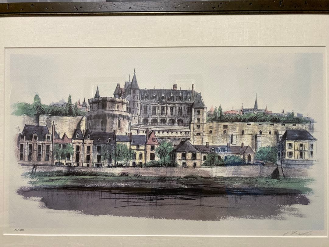 絵画　リトグラフ大　城塞　ジェームス・フォード　新品額装　箱付