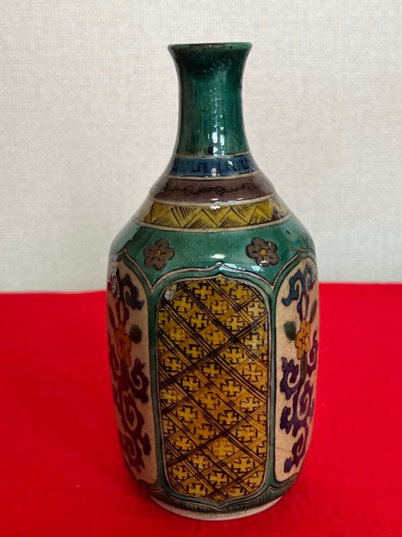 人間国宝 初代 徳田八十吉 吉田屋手 徳利 管理T263