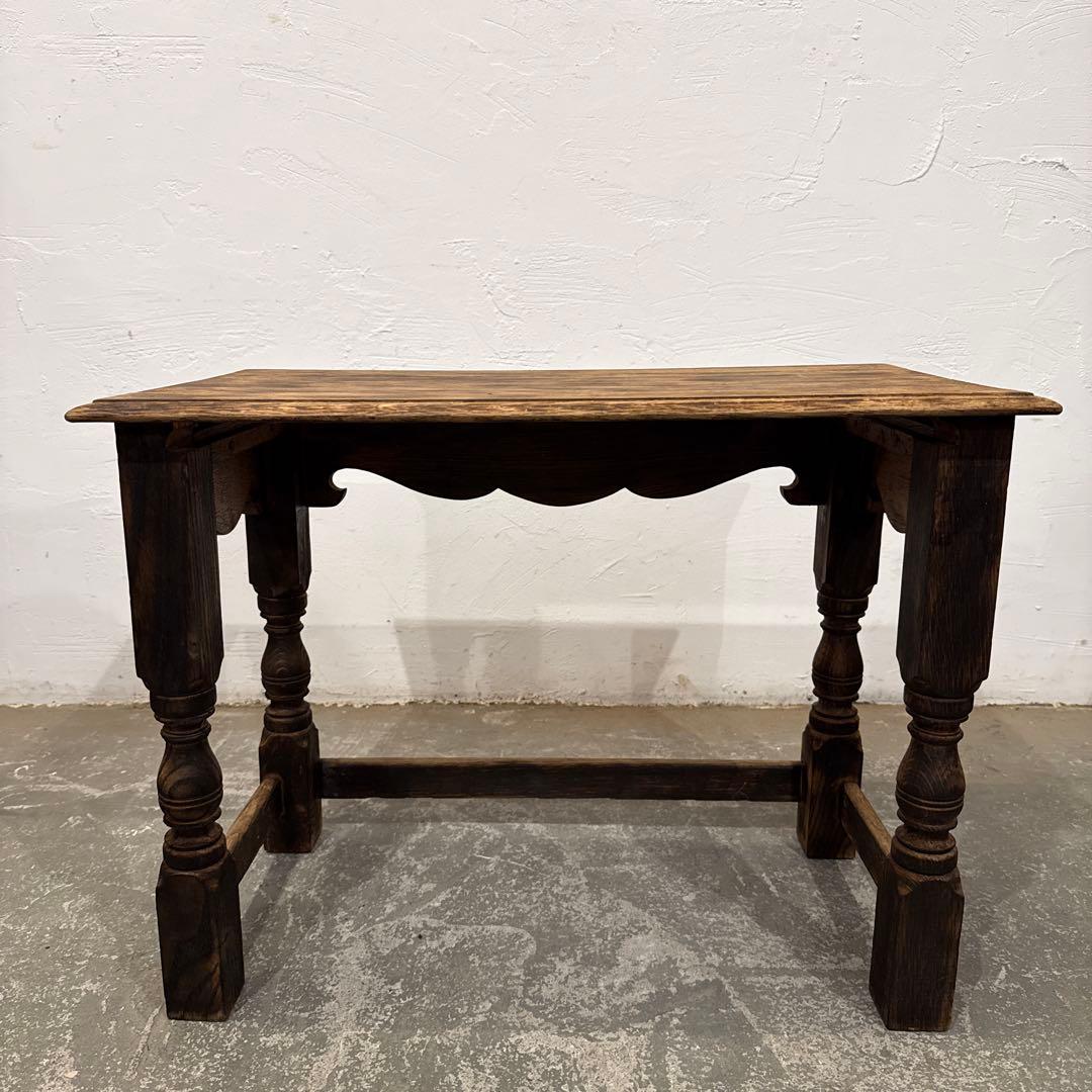 ビンテージ　木製サイドテーブル　大