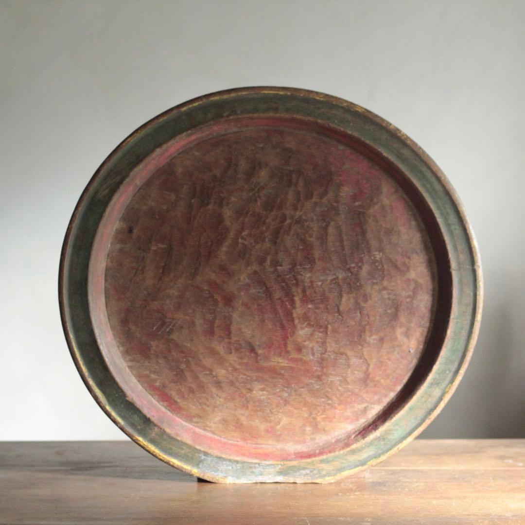 枯れ盆 酒器膳 古道具 アンティーク くり抜き盆 盆