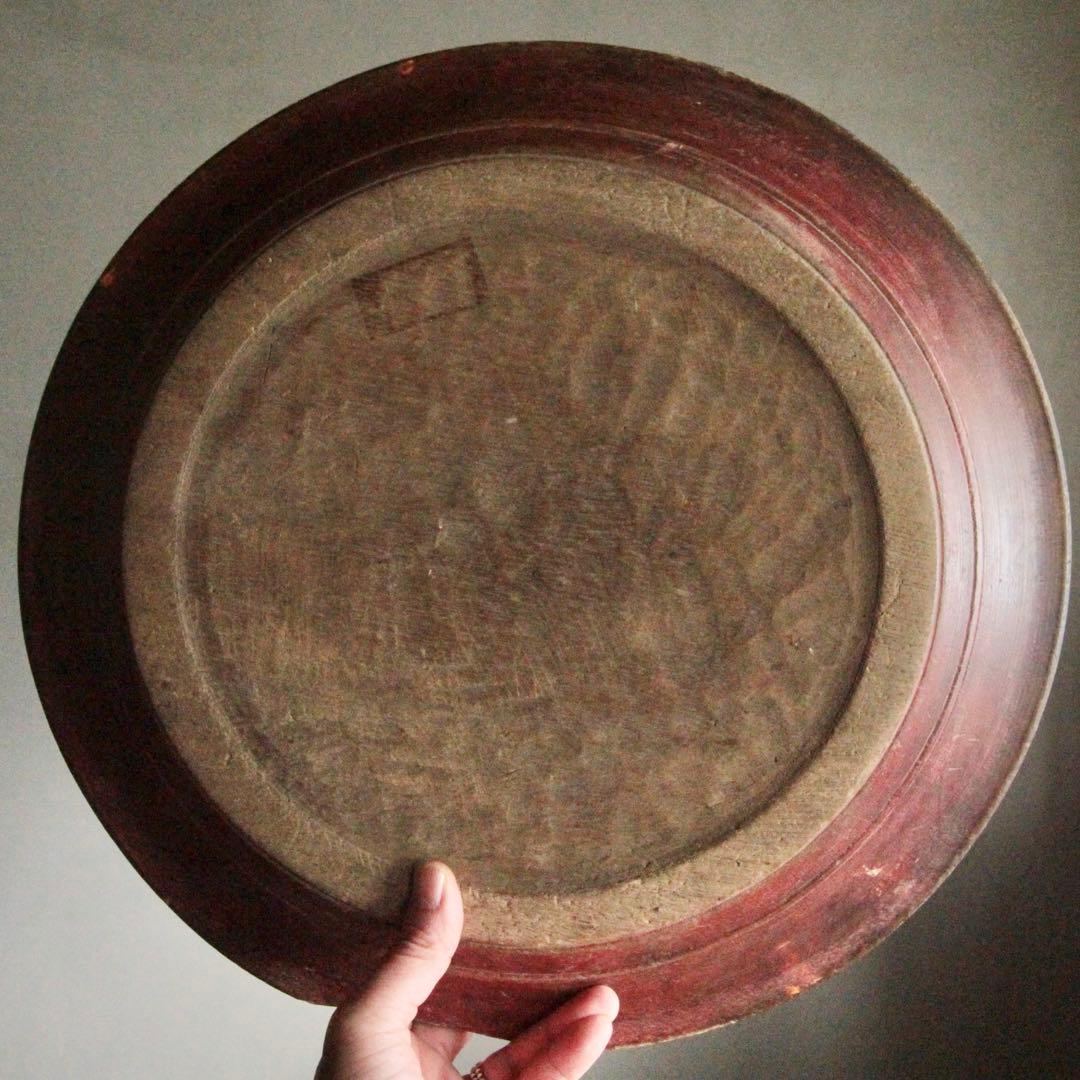 枯れ盆 酒器膳 古道具 アンティーク くり抜き盆 盆