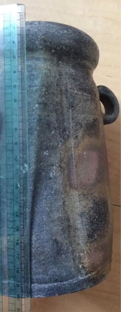 備前焼　花瓶　共箱付き