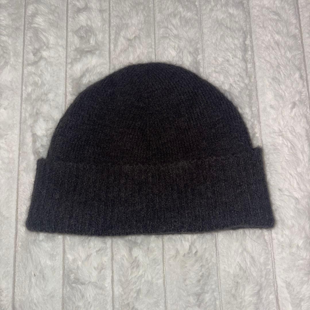 にこ ami parisチャコール ビーニー ニット帽
