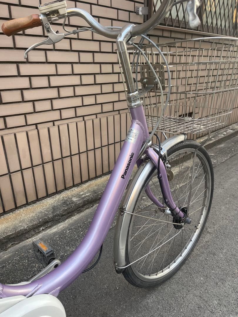 電動アシスト自転車 シティタイプ 紫色