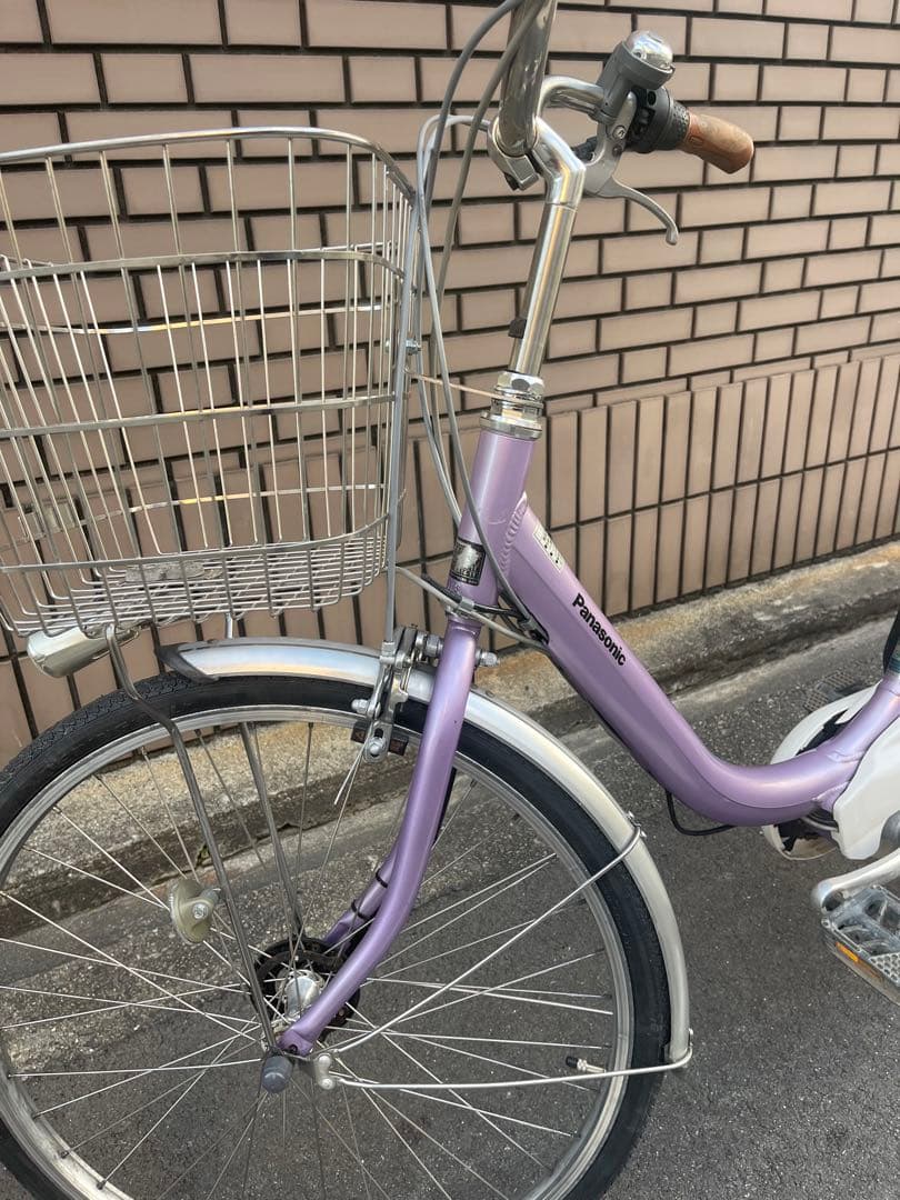 電動アシスト自転車 シティタイプ 紫色