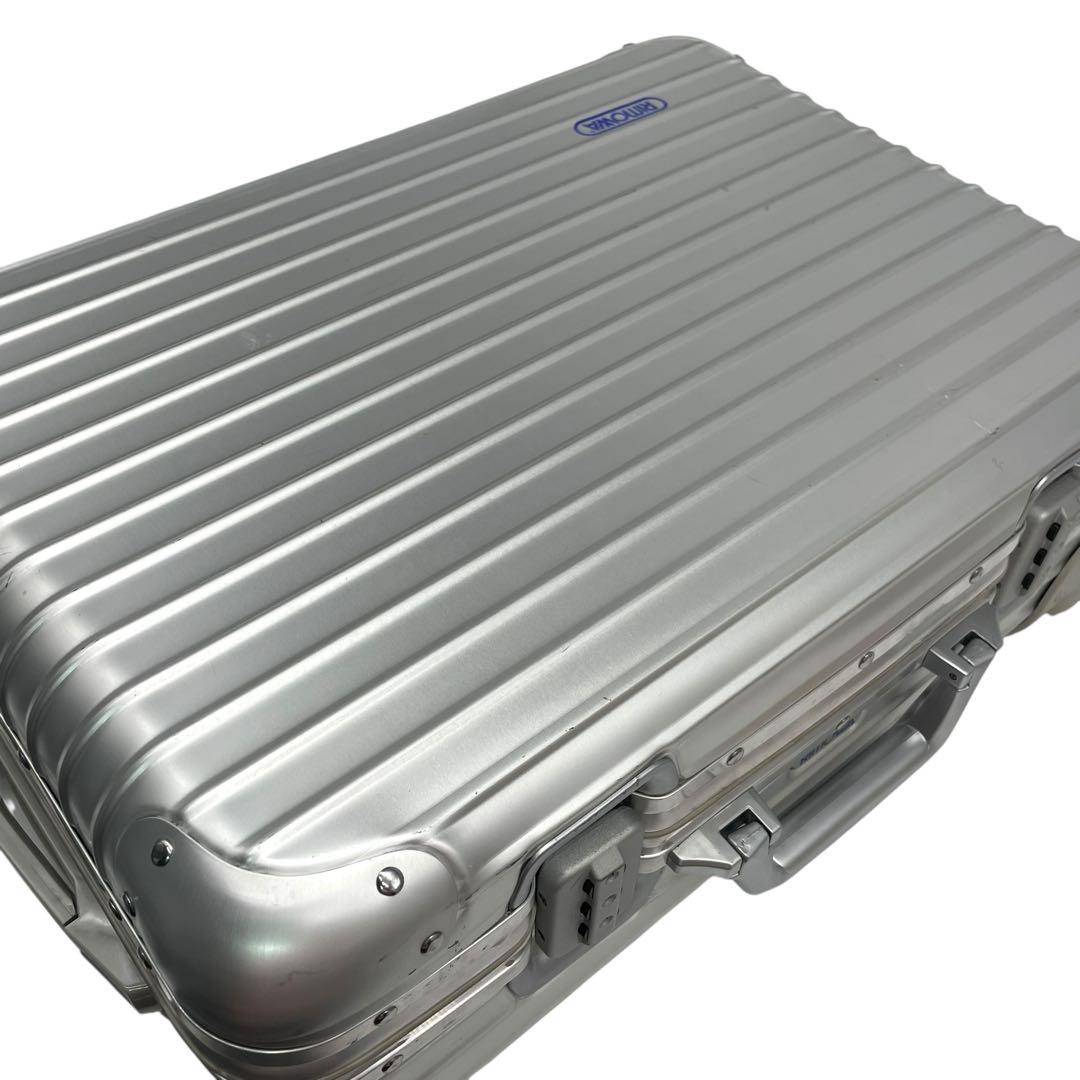 リモワ キャリーバッグ スーツケース トパーズ 青ロゴ 2輪 アルミニウム 銀