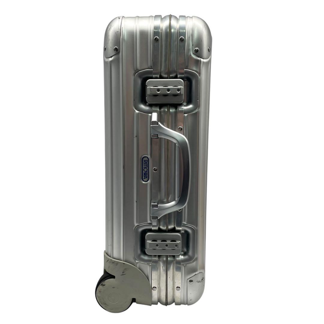 リモワ キャリーバッグ スーツケース トパーズ 青ロゴ 2輪 アルミニウム 銀