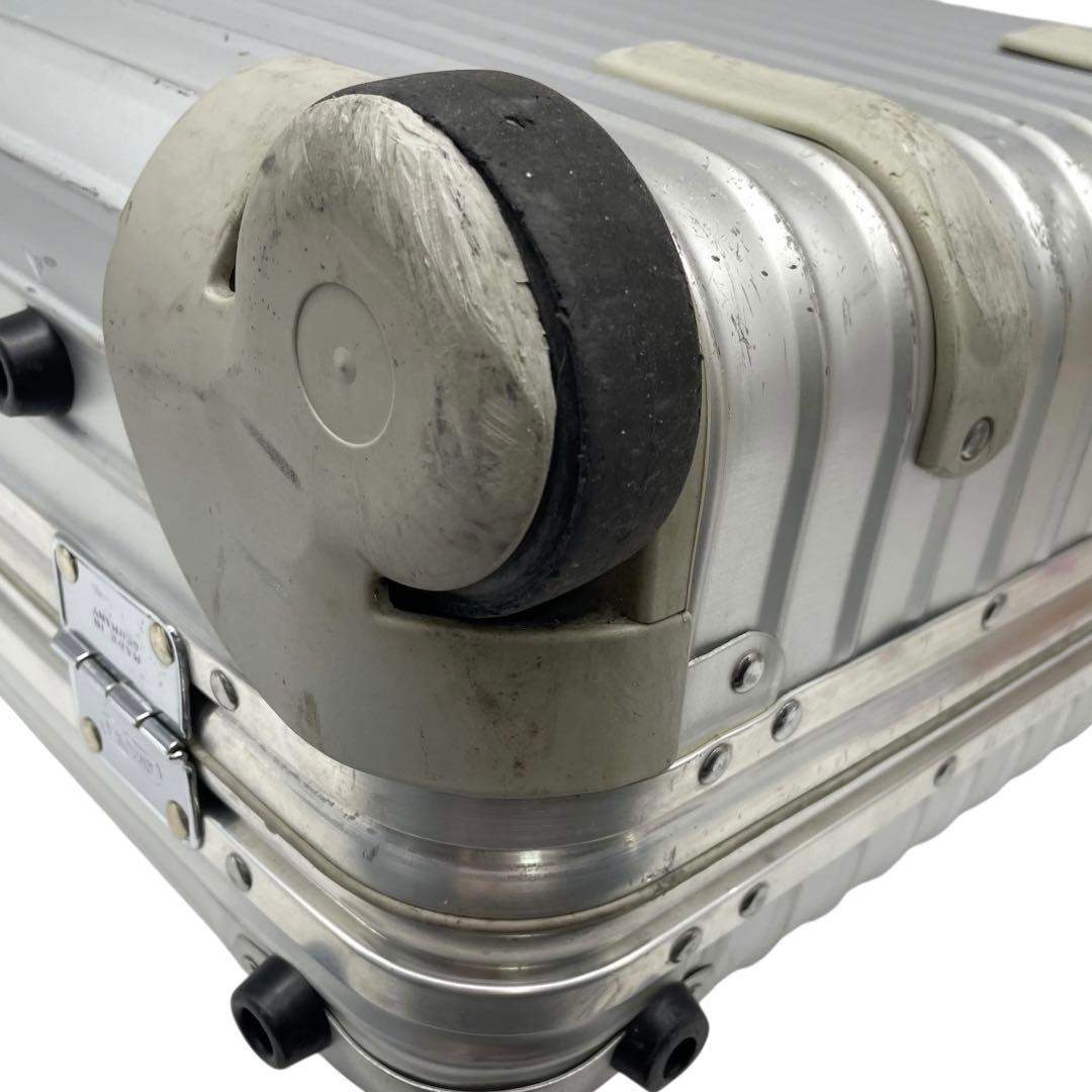 リモワ キャリーバッグ スーツケース トパーズ 青ロゴ 2輪 アルミニウム 銀