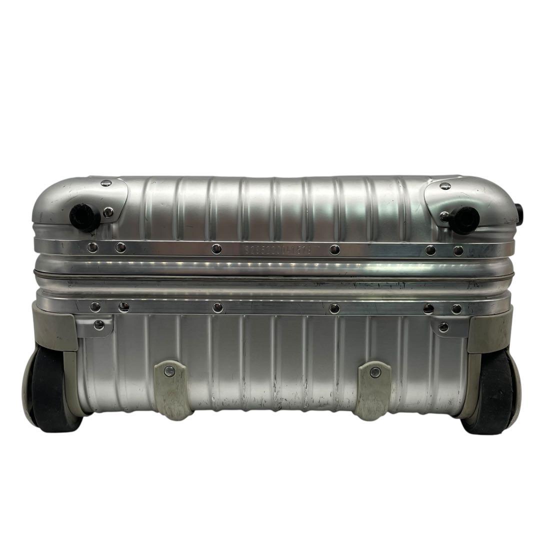 リモワ キャリーバッグ スーツケース トパーズ 青ロゴ 2輪 アルミニウム 銀