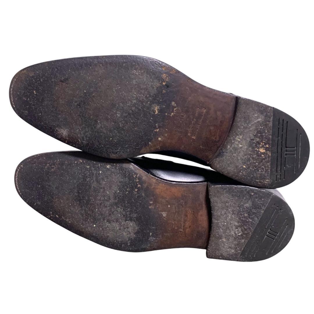 HERMES ジョンロブ製 シングルモンク ブラック サイズ40（約25cm）