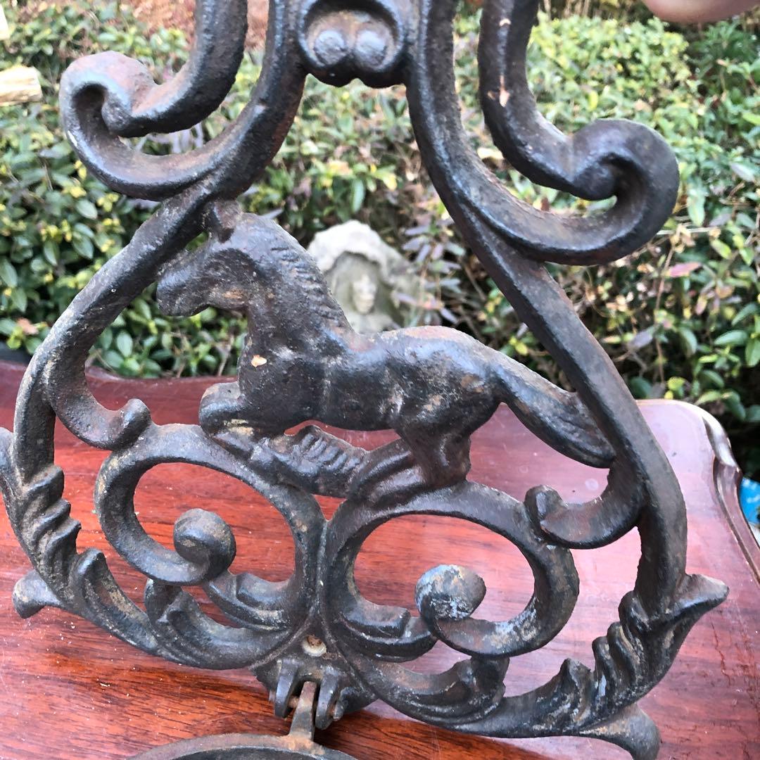 《ひだ41229》鉄製　タオル掛け　プランターホルダー アンティーク　ビンテージ