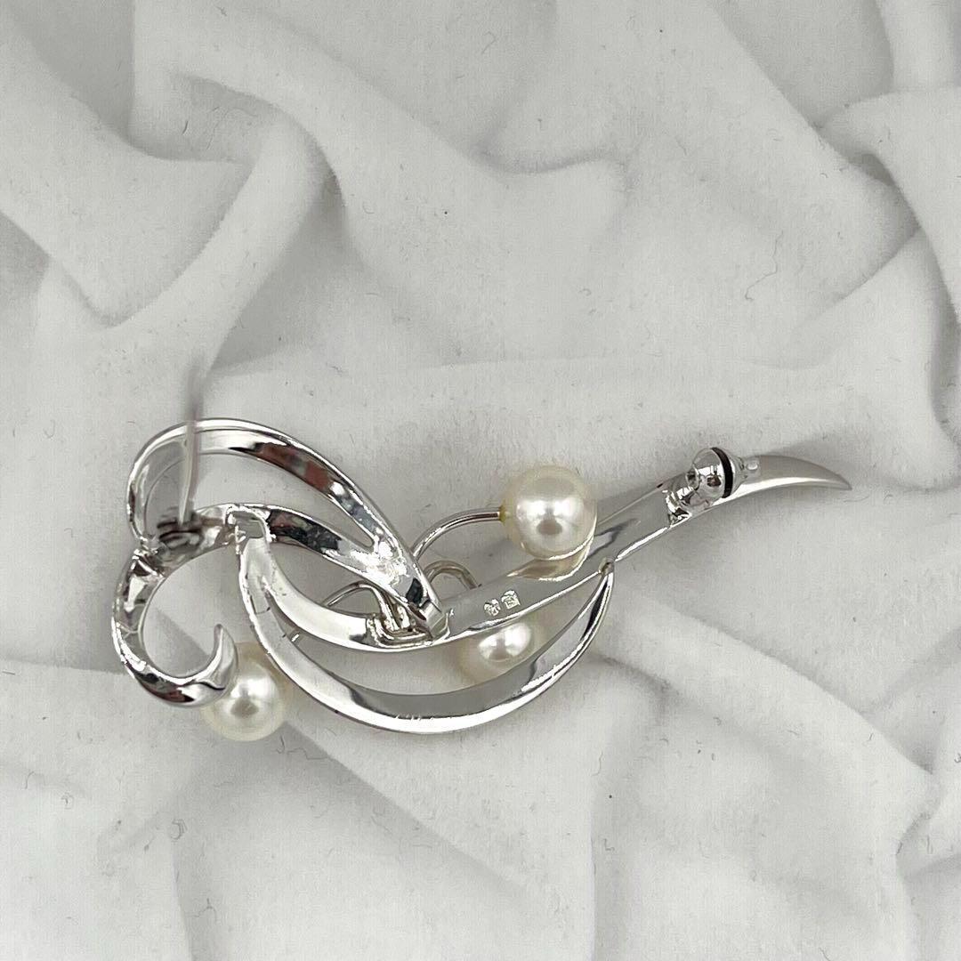 ☆美品☆ミキモト　シルバー　パール　ブローチ　皇室御用達ブランド