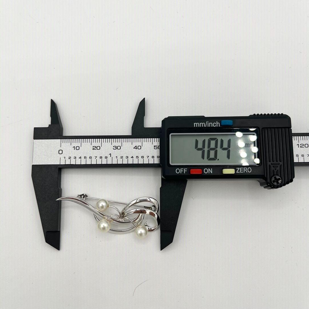 ☆美品☆ミキモト　シルバー　パール　ブローチ　皇室御用達ブランド
