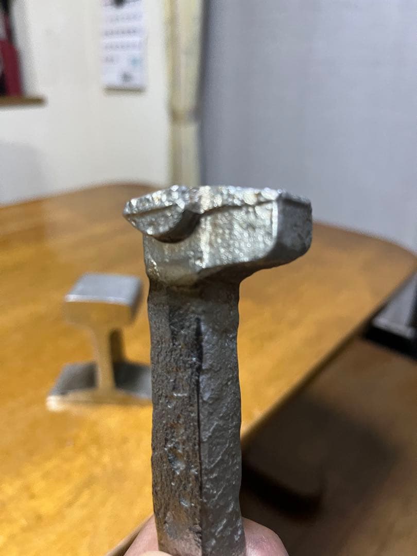 名古屋市電　記念レール　犬釘