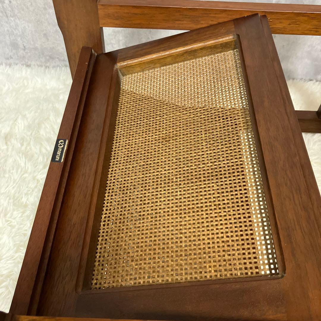 【美品】maruni　マルニ木工　地中海　マガジンラック　サイドテーブル