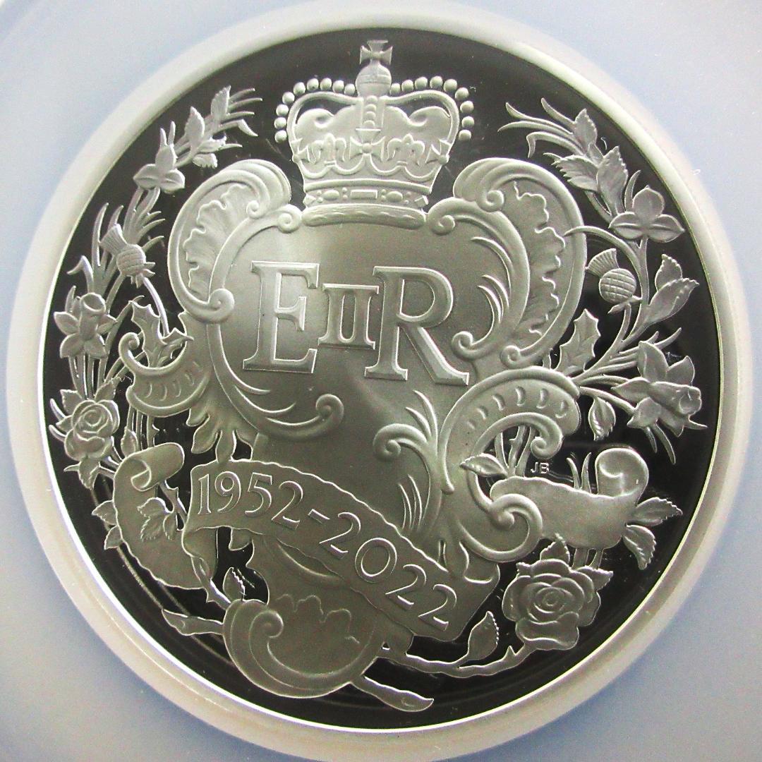 2022 イギリス 5オンス 銀貨 エリザベス2世 プラチナジュビリー NGC