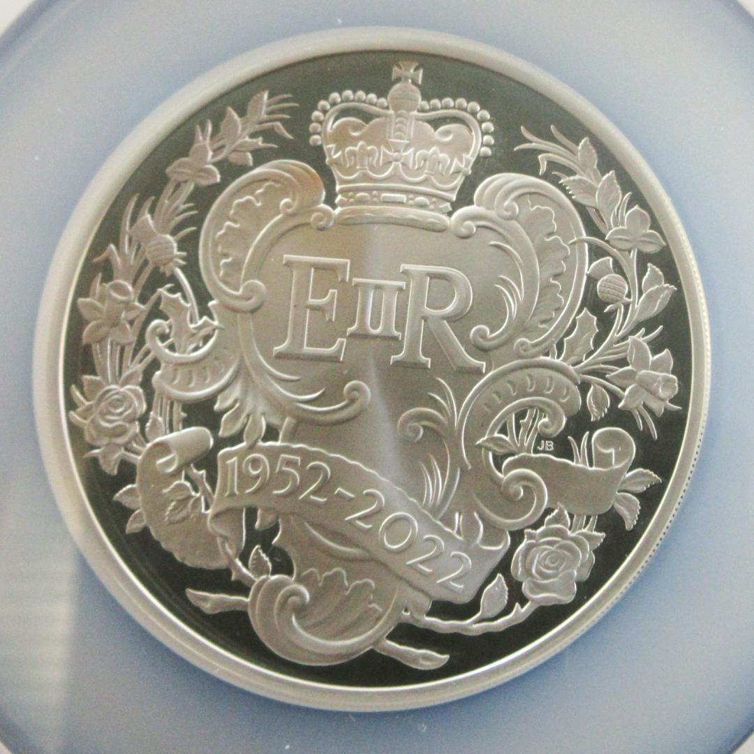 2022 イギリス 5オンス 銀貨 エリザベス2世 プラチナジュビリー NGC
