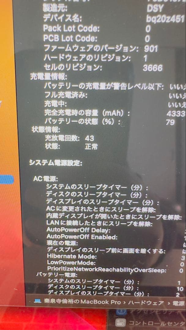 MacBook Pro 2017 13インチ SSD 256GB 8GB