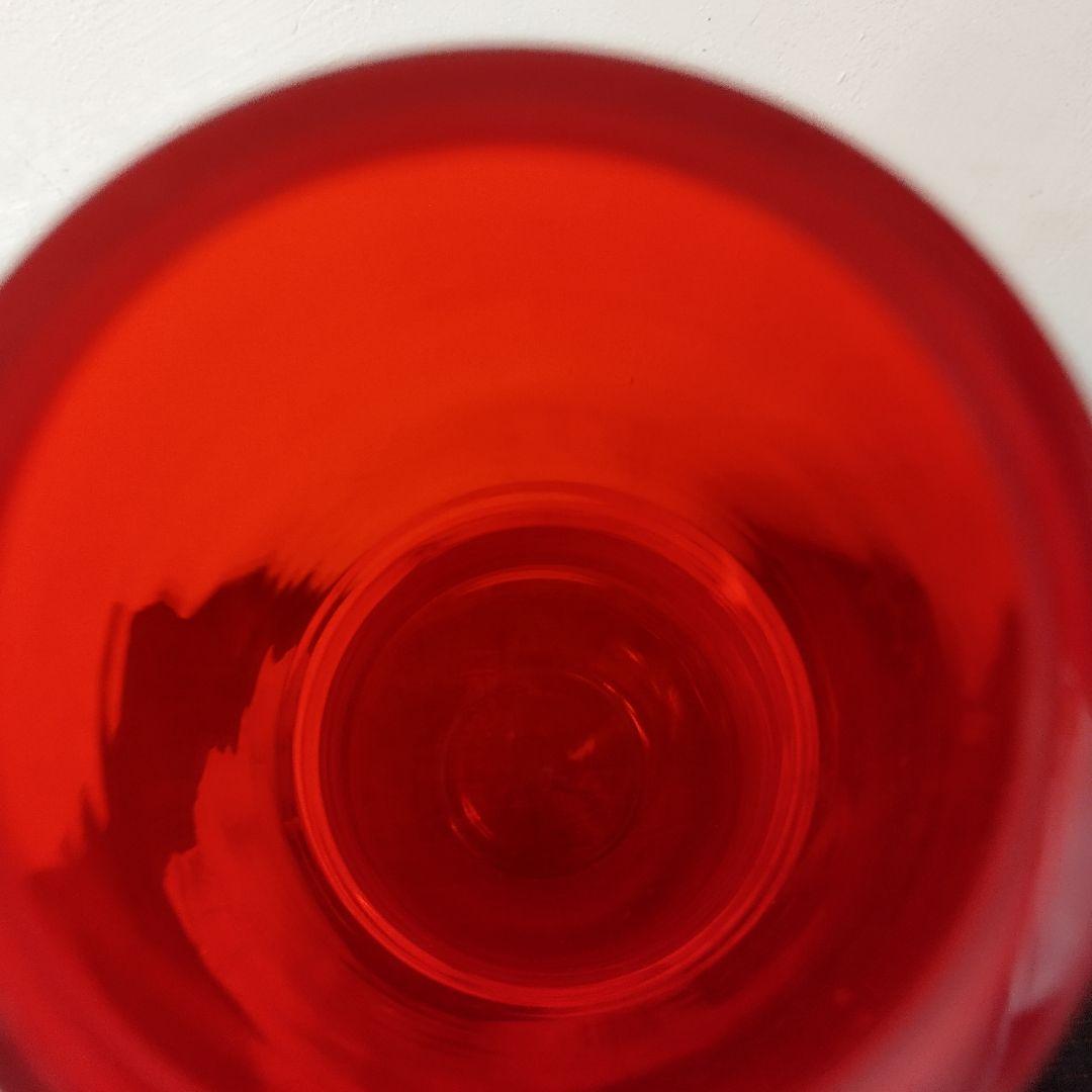 【Luciano Vistosi】MURANO フラワーベース　花瓶 レッド