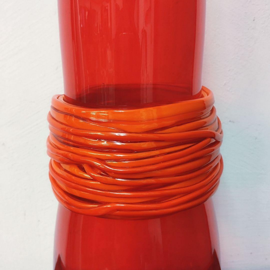 【Luciano Vistosi】MURANO フラワーベース　花瓶 レッド