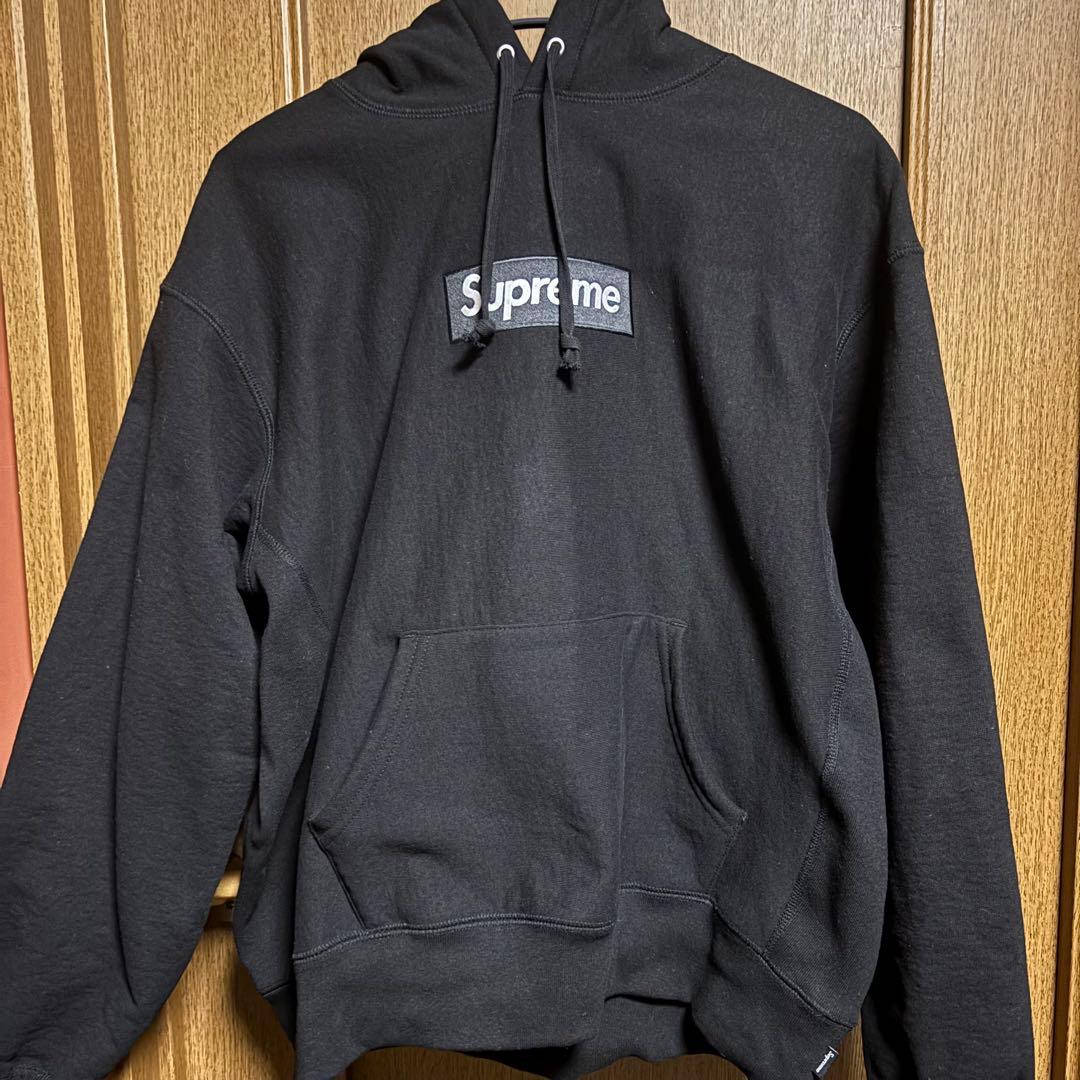 supreme ボックスロゴフーディ Sサイズ ブラック