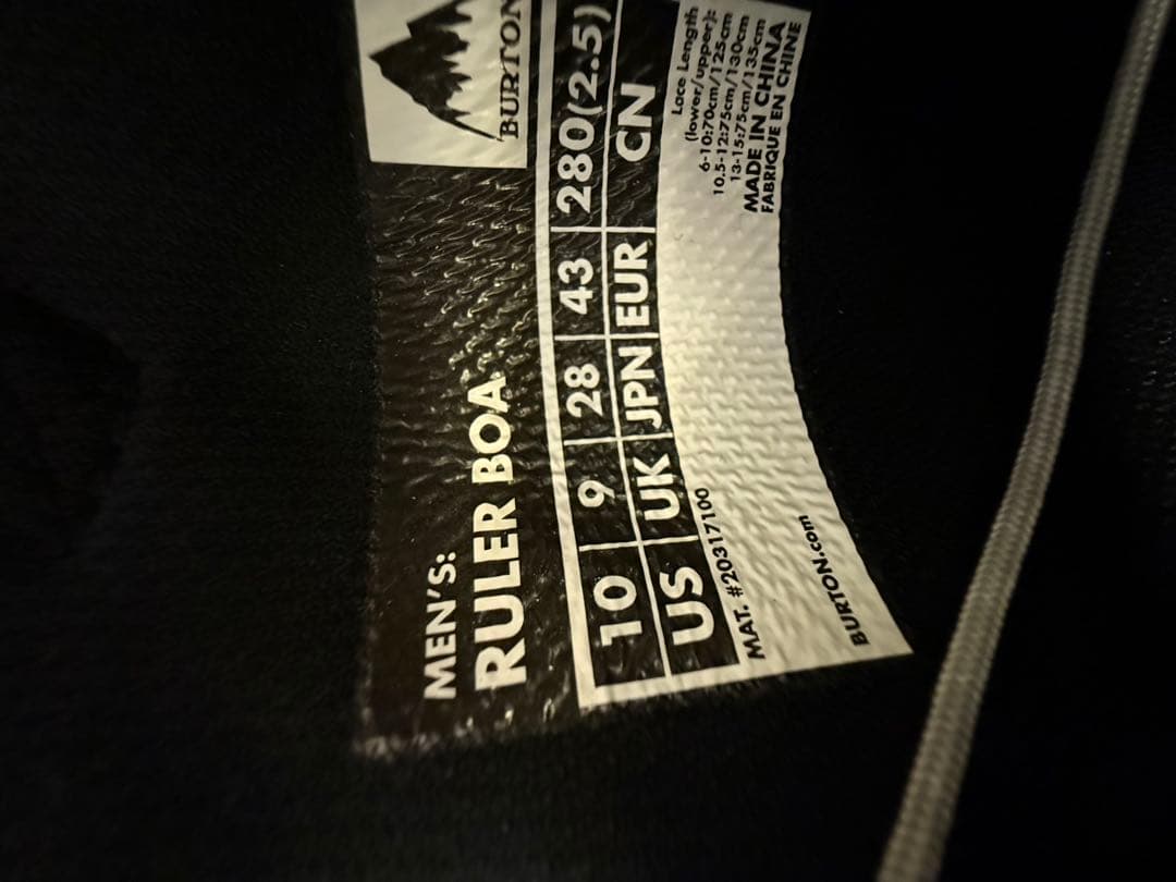 メンズ Burton ルーラー BOA® スノーボードブーツ　28センチ