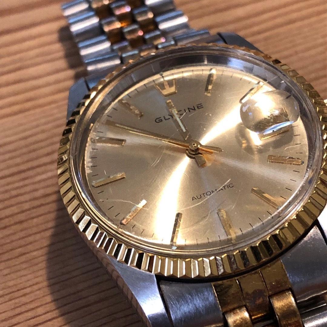 LEN  GLYCINE 自動巻き腕時計 シルバー/ゴールド