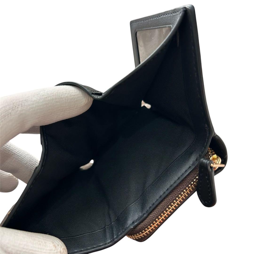 ヌルホリラ様 新品級✨ COACH コーチ シグネチャー柄 三つ折り財布