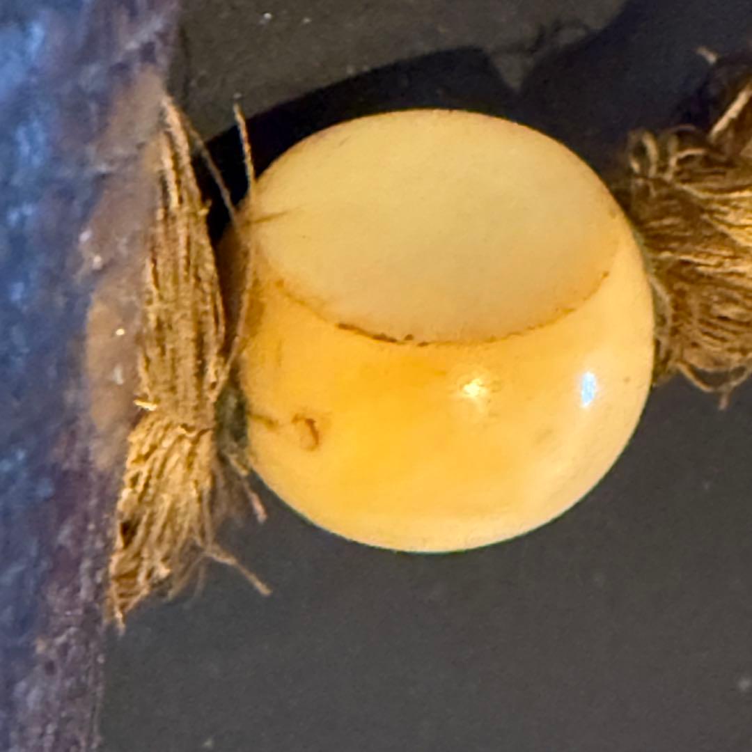 煙草入れ 道中財布様 金細工 牙根付 革製 江戸期 年代物