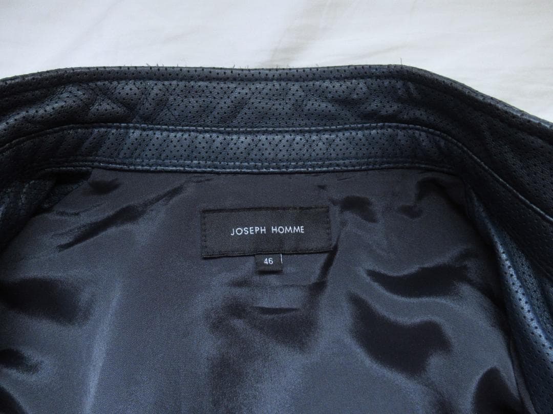 joseph homme レザーシャツ レザージャケット 46 本革 ラムレザー