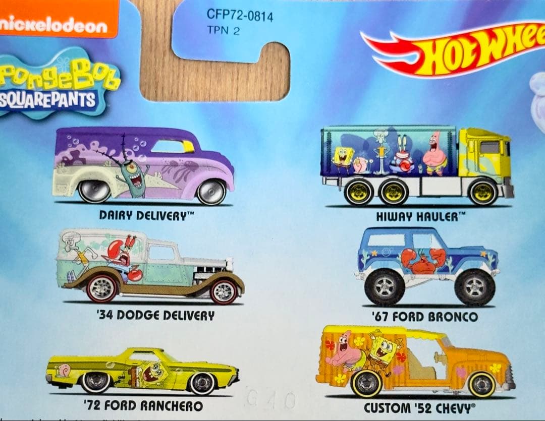 Hot Wheels スポンジ・ボブ ミニカー 6個セット