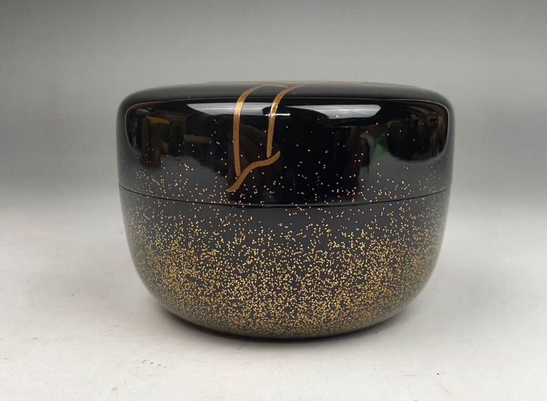 最高傑作品 煎茶道具 棗 松杏 御所車蒔絵 金蒔絵 螺鈿細工 美品 茶道具