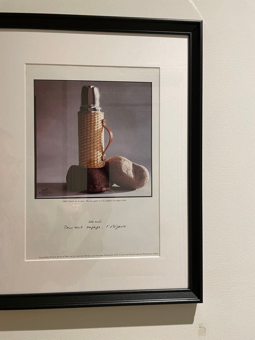 エルメスHERMESアンティークビンテージ（ヴィンテージ ）広告アドポスター額付
