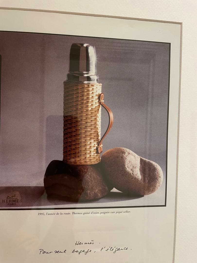 エルメスHERMESアンティークビンテージ（ヴィンテージ ）広告アドポスター額付