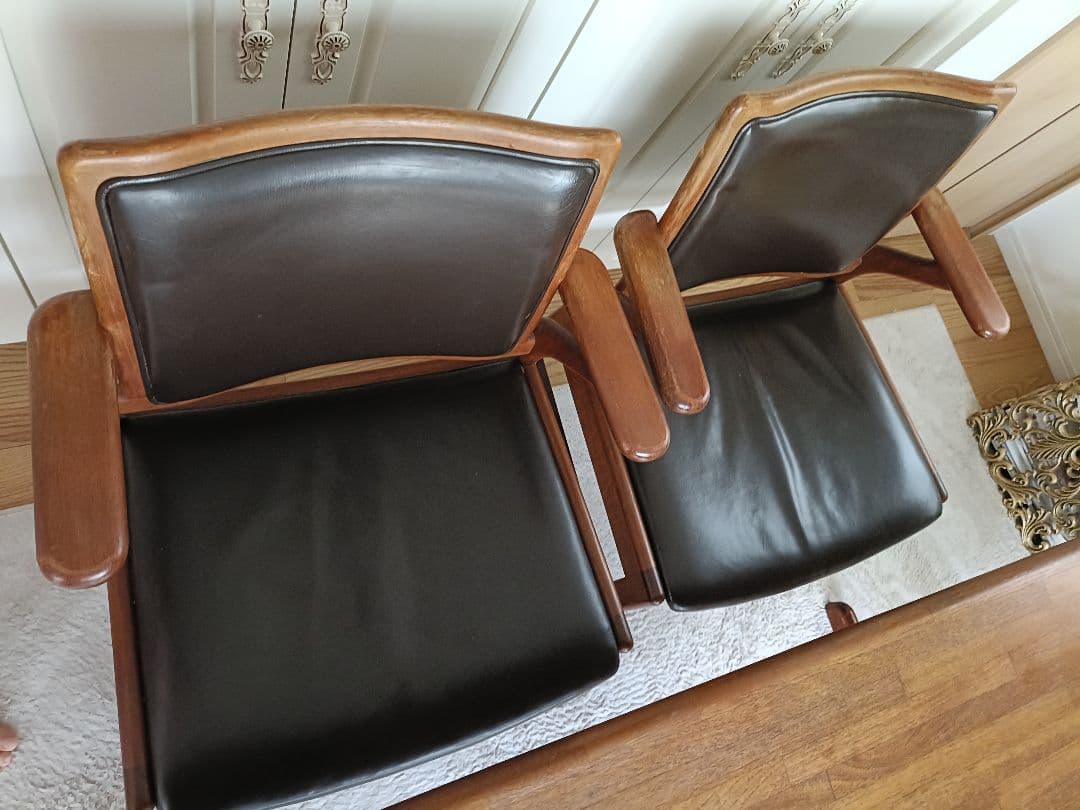 アンティーク　ダイニングテーブル&チェア4脚セット　直接引取りできるかた