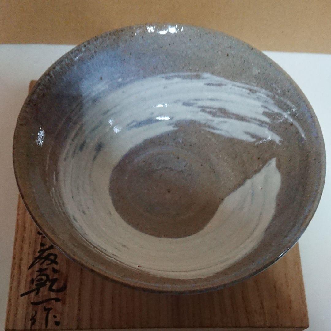 宮城県気仙沼市の陶芸家・高前田・乾隆窯・斎藤乾一作・刷毛目茶碗・未使用品